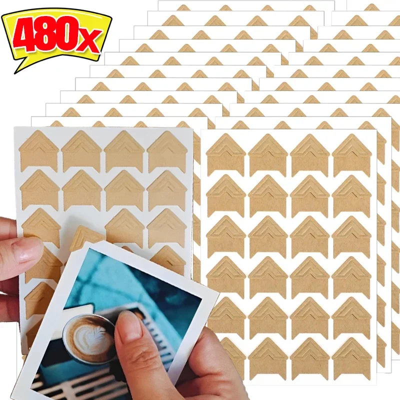 autocollants coins photo papier adhésifs album scrapbooking décoration artisanat manuel livre mémoire