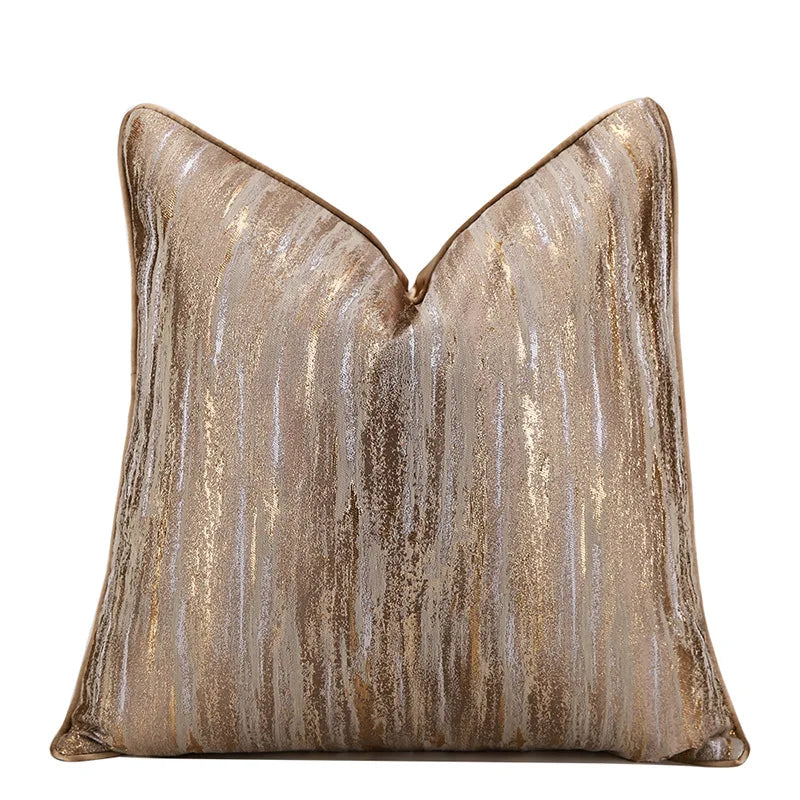 housse coussin doré contemporain polyester carré 50x50 45x45 30x50cm sofa décoration chambre voiture