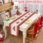 table noël rouge blanche verte noël oiseaux flocons poinsettias sapins festive