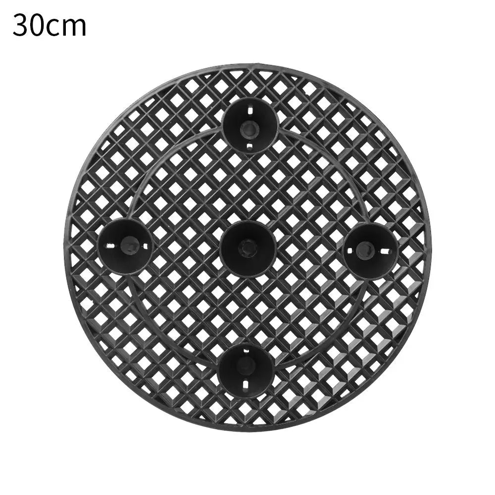 plateau antichute plantes structure nid abeille moderne noir diamètre 20cm 30cm 40cm