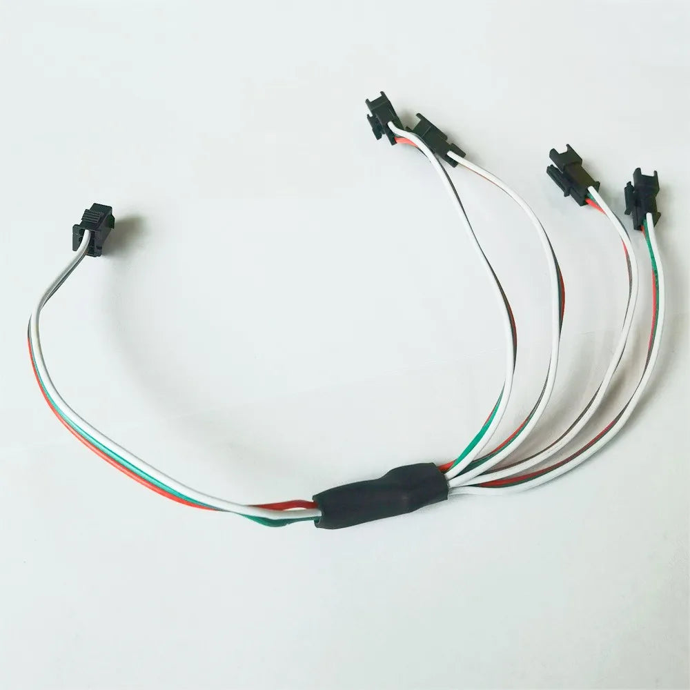 connecteur ruban led rouge vert blanc noir jst sm 3p fil cuivre cable different