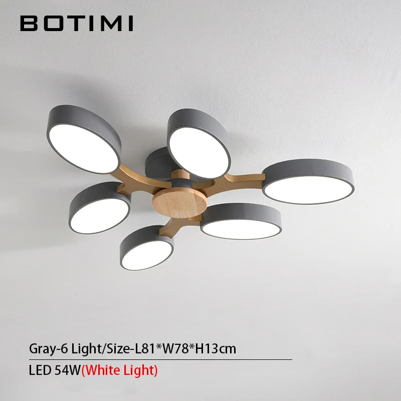 plafonnier moderne blanc bois éclairage led surface montée flux lumineux 249 2000 mètres carrés