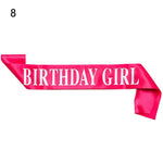 rubans fête anniversaire fille lettres birthday girl rouge violet noir festive