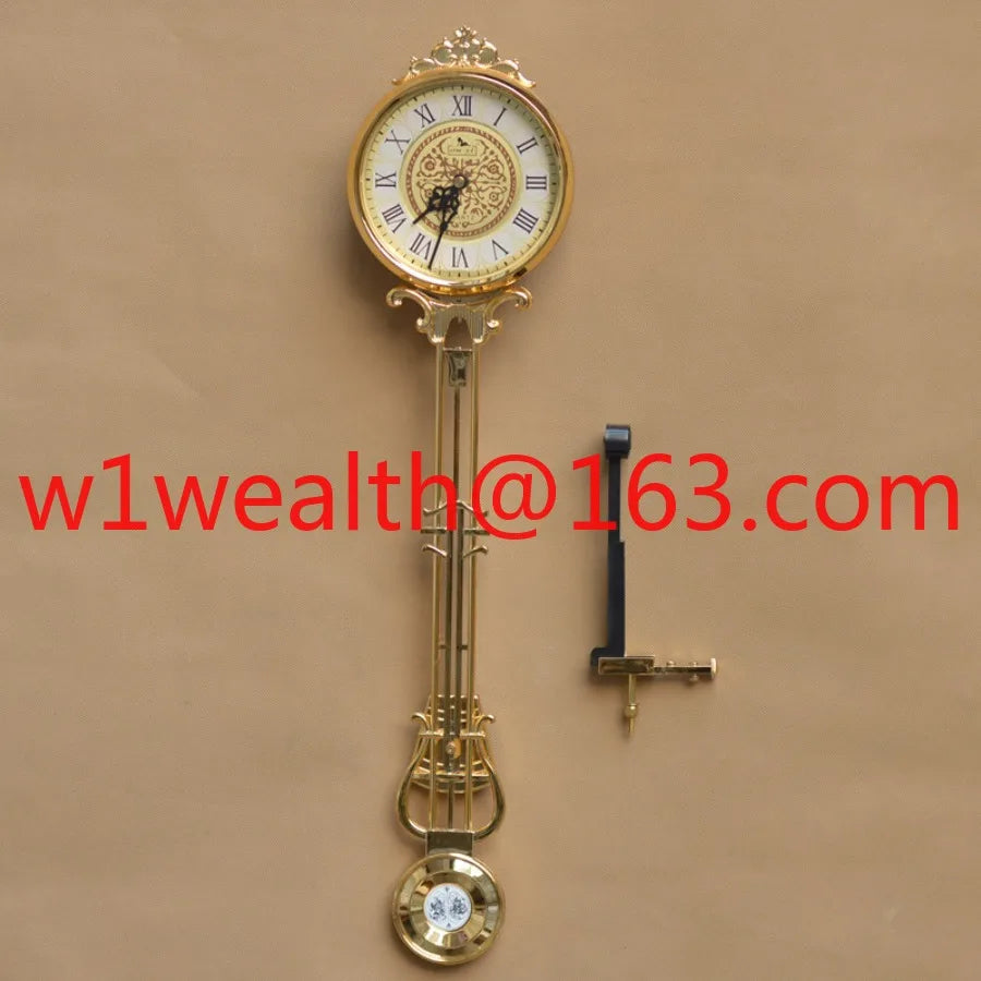 horloge murale or élégante classique batterie incluse fixation support fourni vintage sculptée