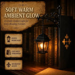lampe décorative vintage support métallique ouvragé abat jour translucide éclairage bibliothèque cosy figurines décoratives