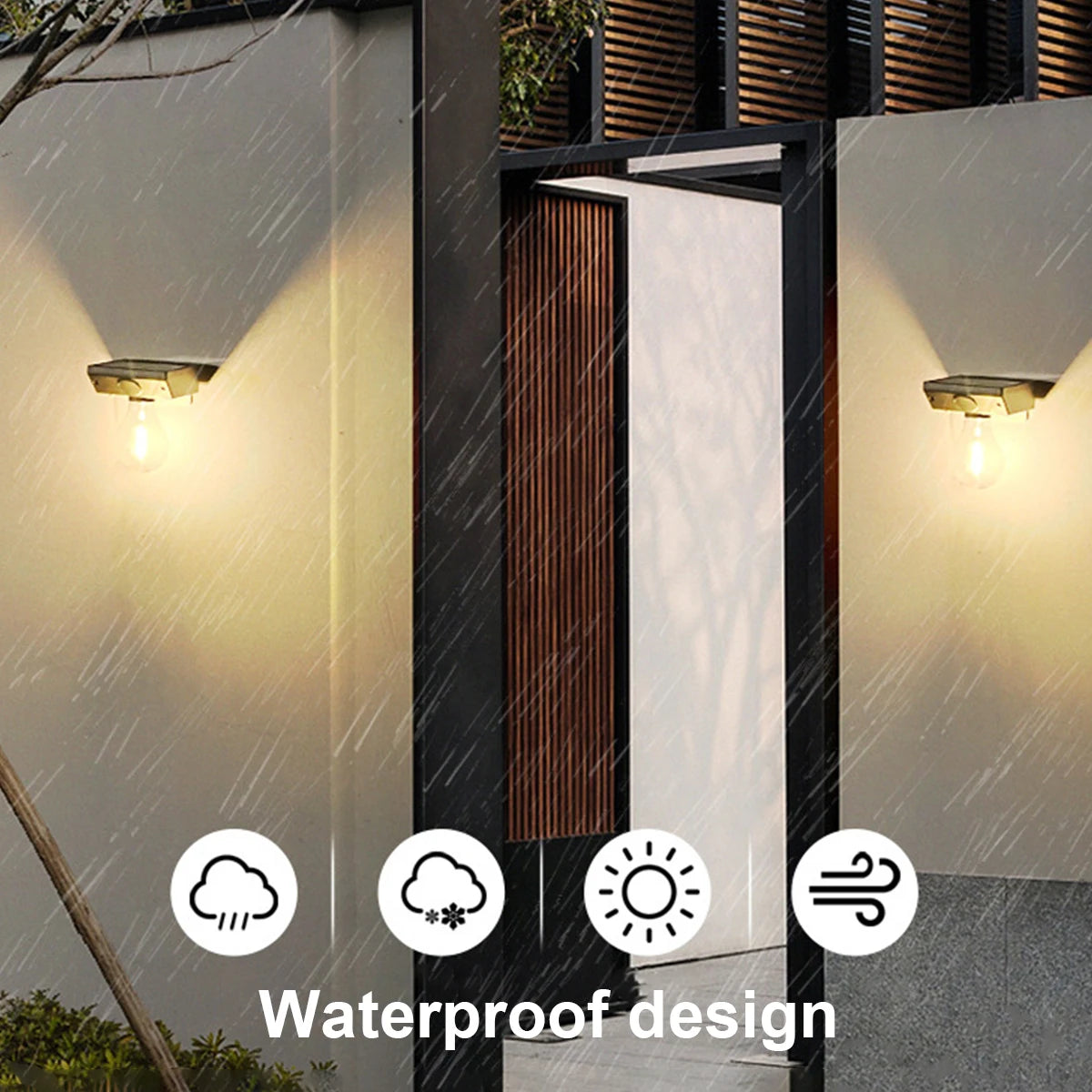 Installation de la lanterne solaire dans un jardin avec éclairage automatique