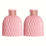 vase table moderne plastique blanc opaque tendance 12cm 14.5cm[arrangement floral incluse]