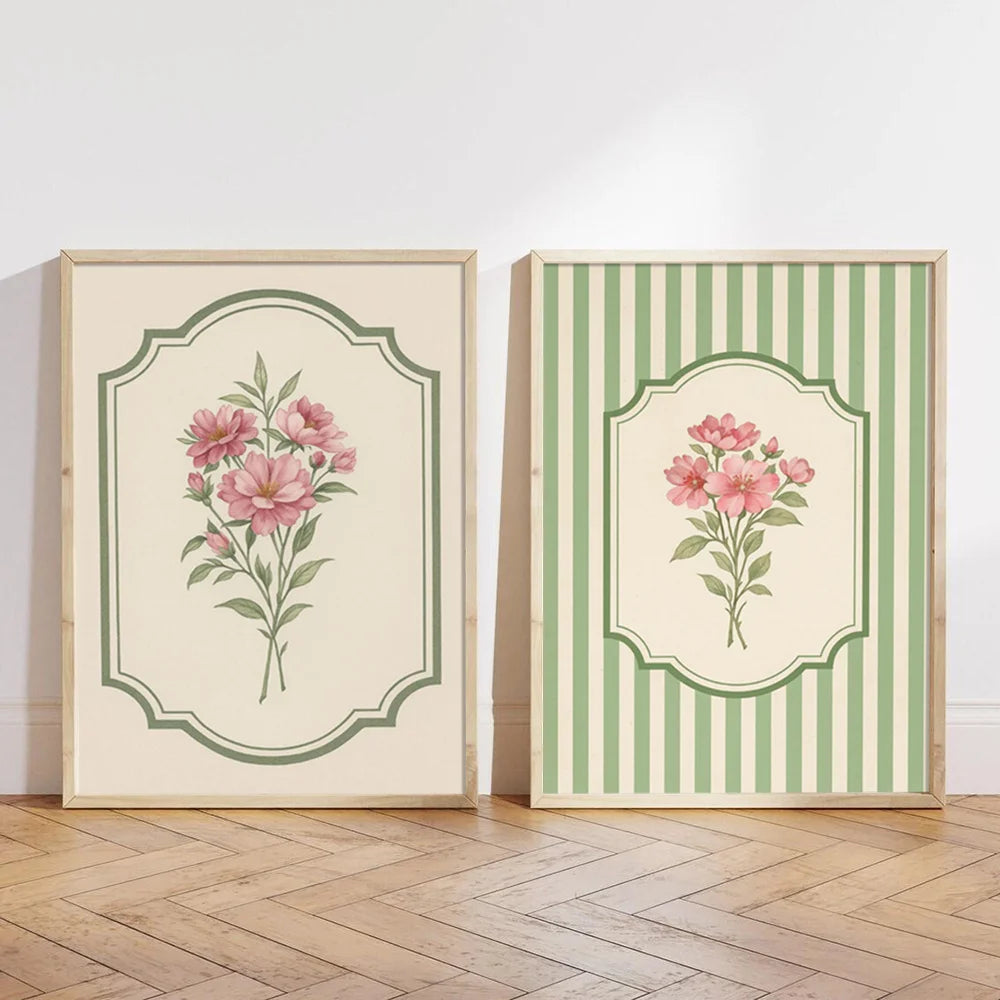 affiches classiques fleurs verticales sans cadre toile imprimée maison salon chambre moderne vintage 20x30cm