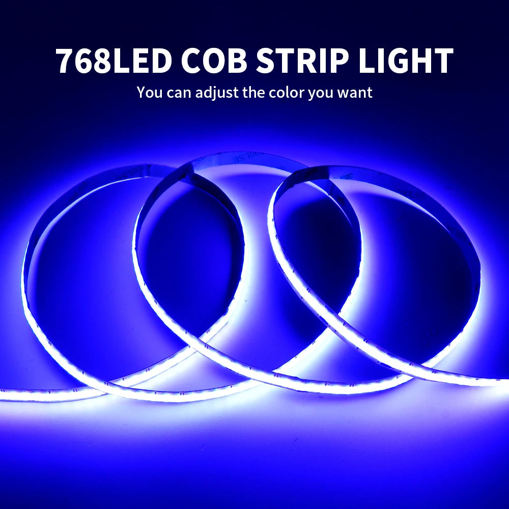 ruban led cob rgbw 12v 24v 768 leds flexible moderne adhésif haute densité