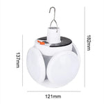 lampe solaire rechargeable éclairage extérieur camping indicateur charge cale blanc moderne