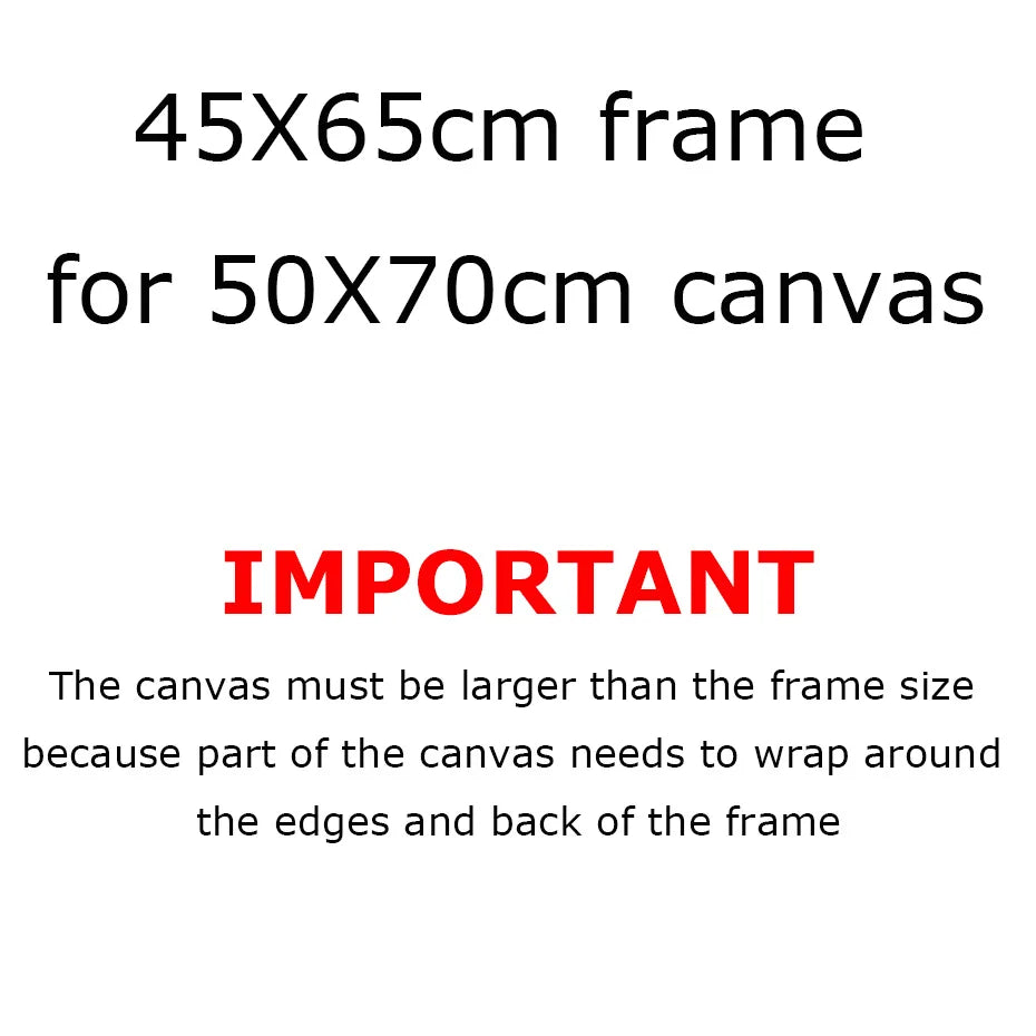 cadre mural bois naturel classique 45x65cm toile 50x70cm barres piquets support trapézoïdal