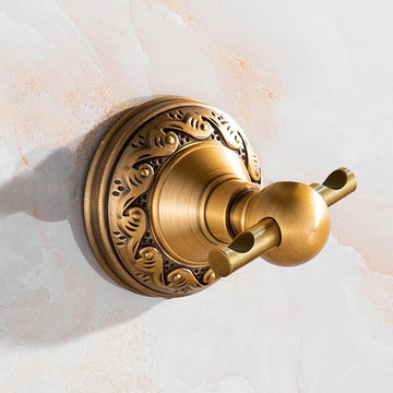 accessoires salle bain doré laiton antique porte savon serviette papier brosse wc double