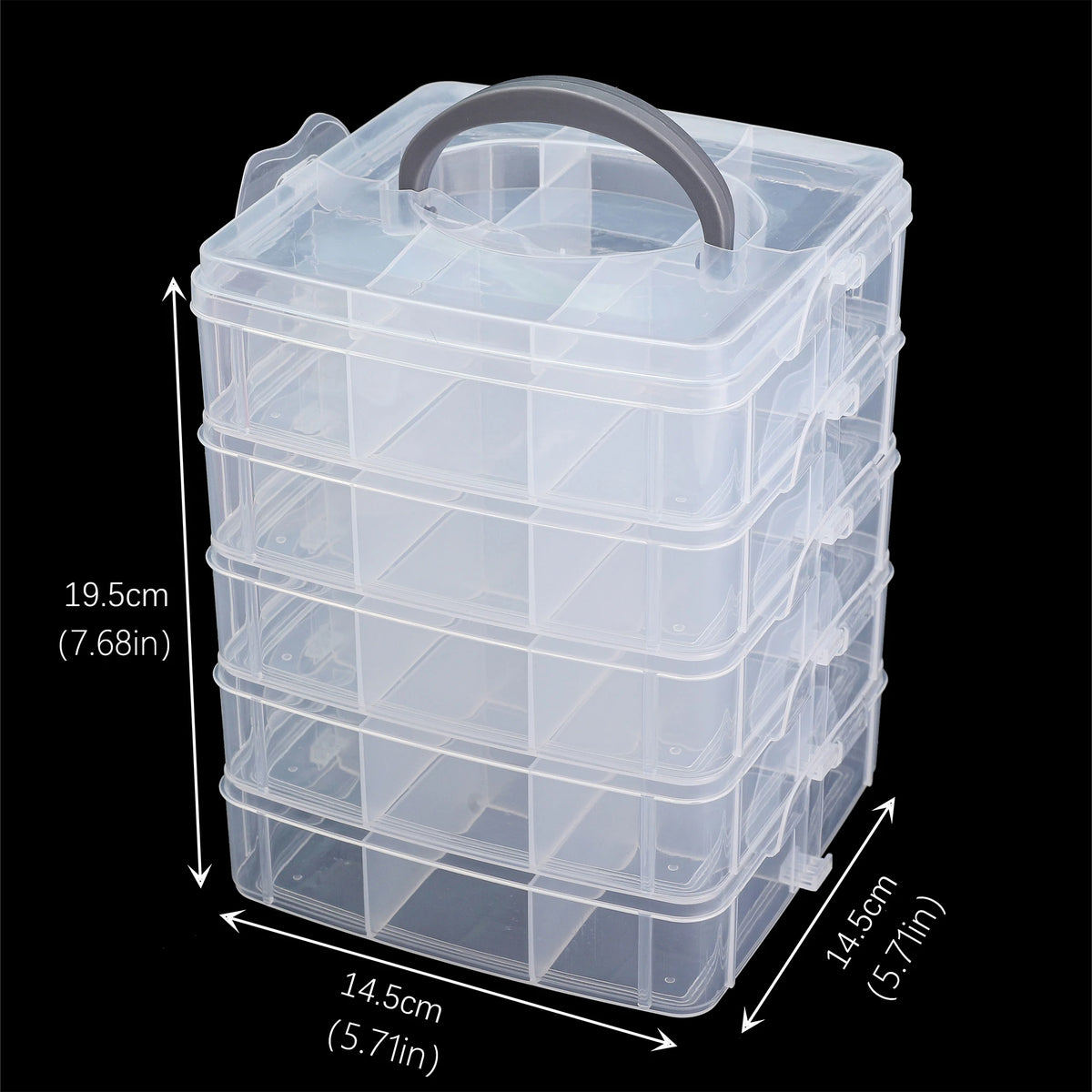boîtes rangement bijoux transparentes plastique modernes couches compartiments organisation accessoires