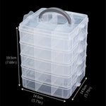 boîtes rangement bijoux transparentes plastique modernes couches compartiments organisation accessoires