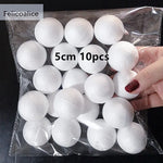 boules polystyrène blanc simples décorations fêtes mariage bricolage artisanat rondes lisses opaques variées tailles
