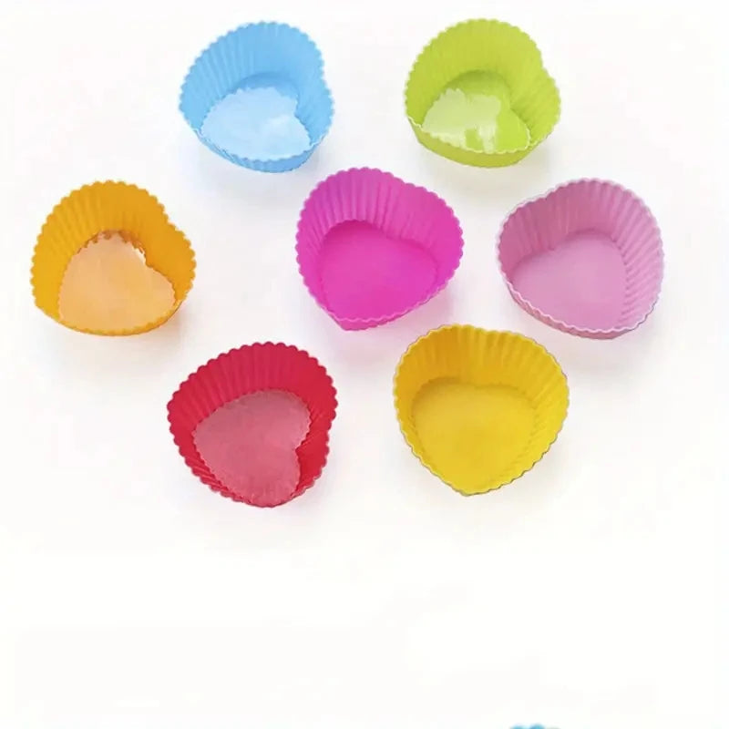 moules cupcakes silicone couleurs bleu rose jaune orange rayures horizontales modernes réutilisables