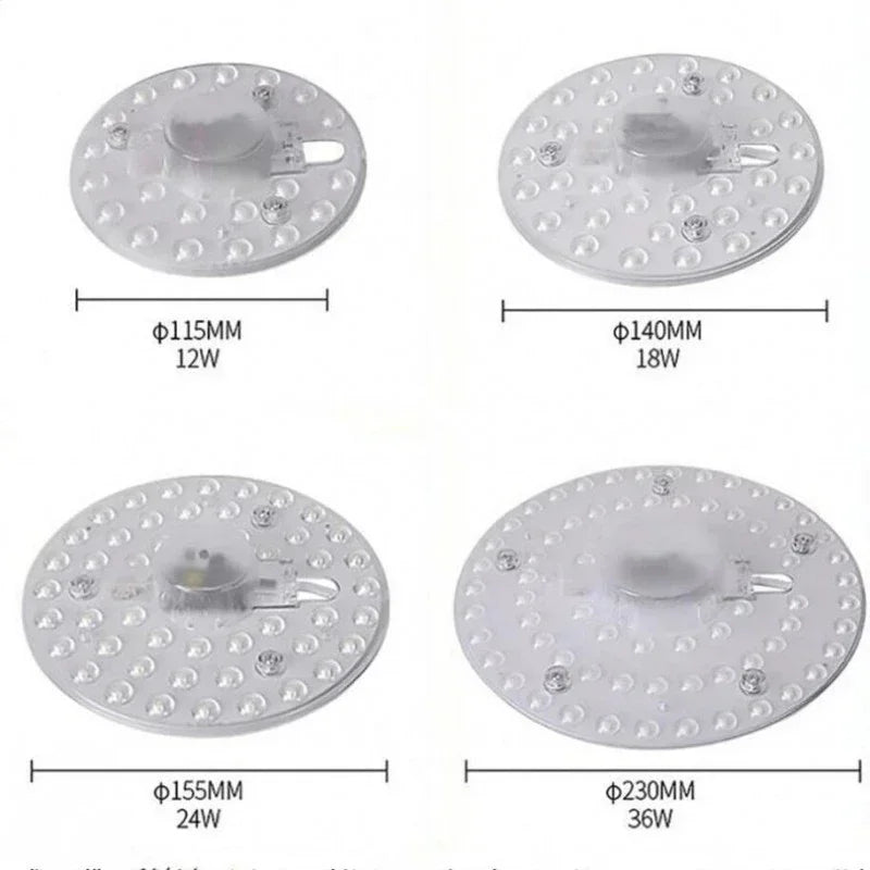 plaque led ronde diodes blanc moderne éclairage quotidien 24w 36w 50w ac 220v contemporain