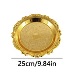 plateau decoratif or argent ornements baroques classique vintage boucles oreilles bracelet 7.5cm 10cm 15cm