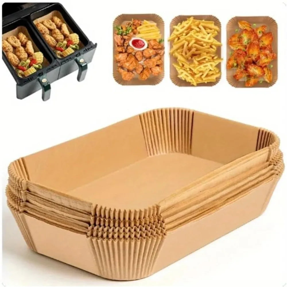 tapis cuisson carton ondulé friteuse air barbecue respectueux environnement 50 100 pièces marron clair