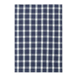 serviettes cuisine coton bleu marine blanc carreaux rayures classiques 45x70cm ensemble 1/5 pièces