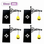 lampe lecture suspendue halloween fantôme motifs floraux gothique vintage crochet mural noir blanc