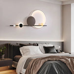 luminaire mural moderne minimaliste solaire noir blanc doré rouille chambre salon entrée