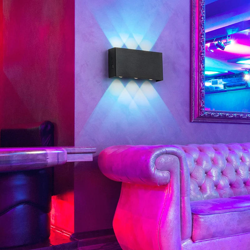 lampe murale led moderne noir blanc bleu vert violet rechargeable minimaliste absRGBO