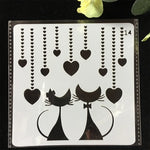 gabarits peinture moderne motifs géométriques horloges feuilles spirales blanc opaques