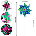 pinwheels multicolores effet métallique bâtons rose jouet enfant décoratif extérieur set 50 pièces