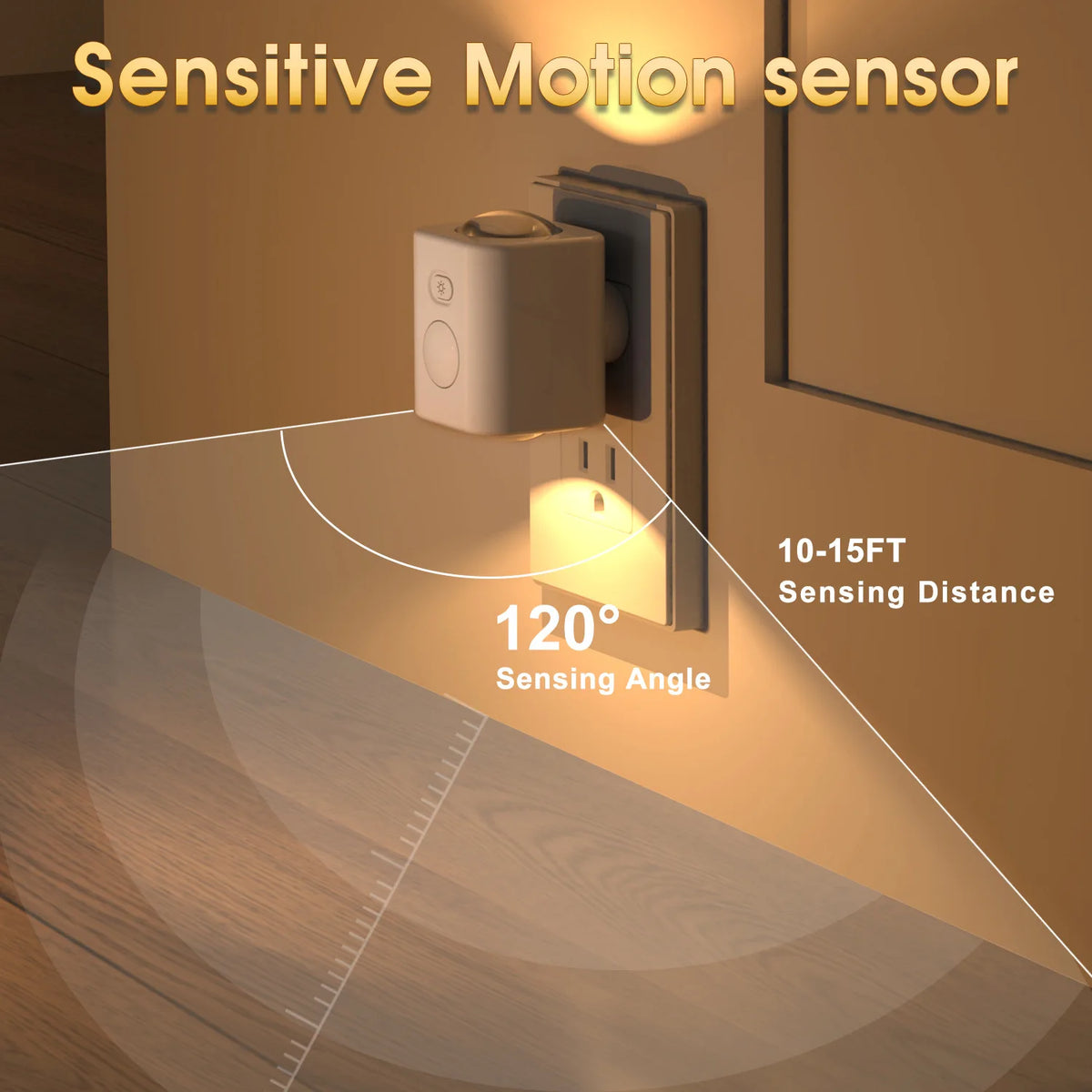 veilleuse nuit led détecteur mouvement rgb blanc moderne interrupteur tactile fixations couloir chambre