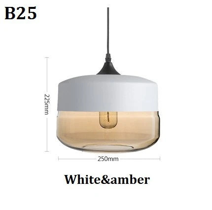 Suspension lumineuse moderne verre translucide câble noir salon chambre