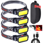 lampe frontale rechargeable led usb ceinture ajustable course exploration camping