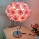 Lampe de chevet rose en forme de cœur, veilleuse 3D décorative sur table de nuit