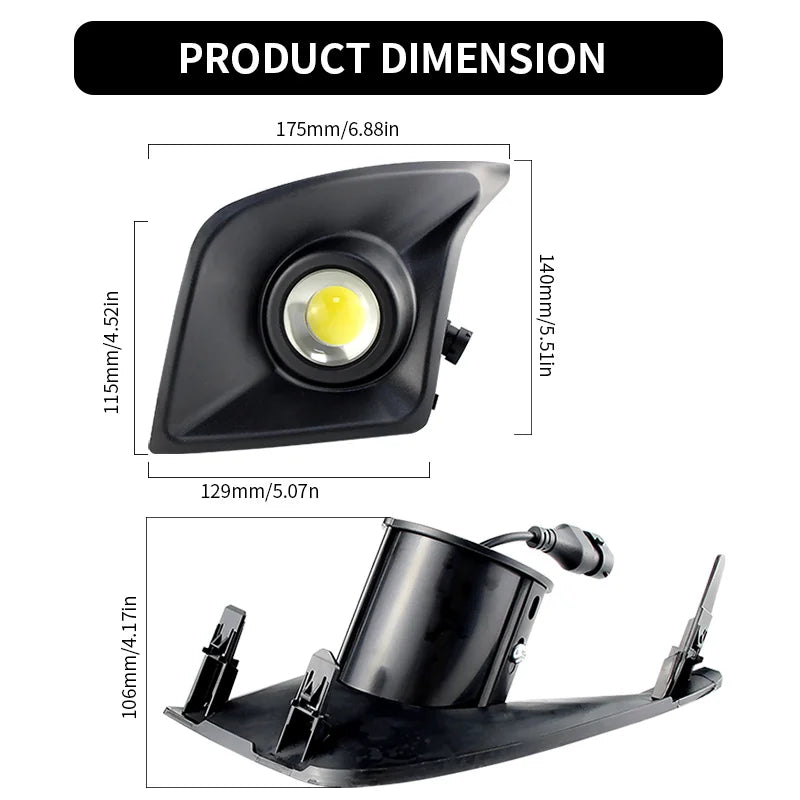 phares led antibrouillard noir jaune clips modernes technologiques projecteurs lexus is200t is250 is300 is350