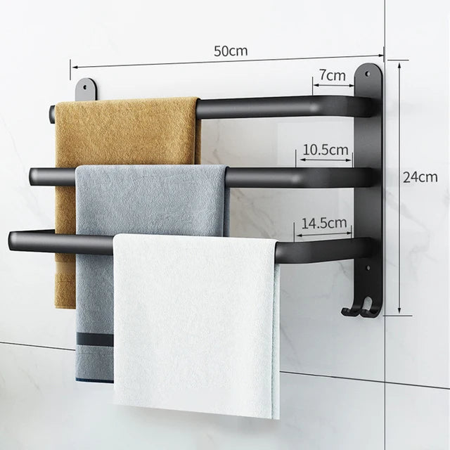 porte serviettes mural noir anti rust porte serviettes bain organisateur salle bain moderne