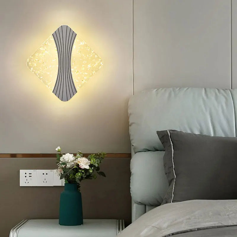 lampe murale moderne gris marbre éclairage quotidien cuisine chambre coucher entrée 9W LED