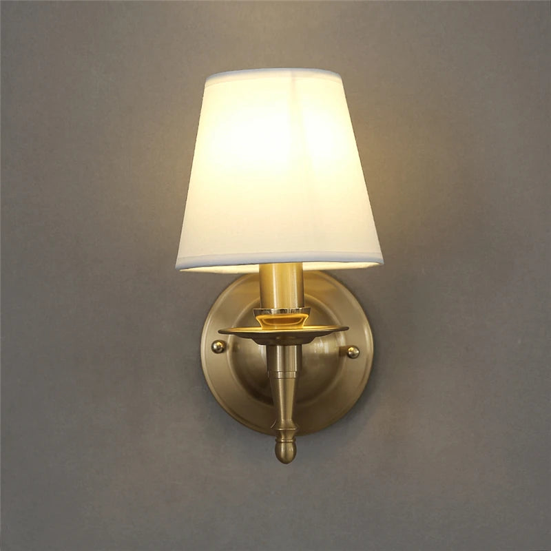 lampes murales or noir abat jour opaque classique traditionnel chambre coucher