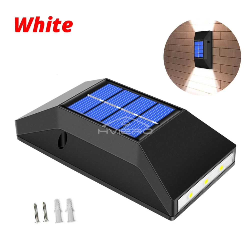 lampe solaire murale moderne noire bleue panneaux solaires led ip65 résistante pluie