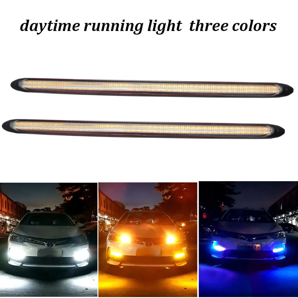 feux jour led blanc jaune bleu signalisation vis connecteur moderne étanche 12v