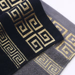 serviettes bain coton noël motif géométrique noir gris vert bleu marron blanc classiquespaque