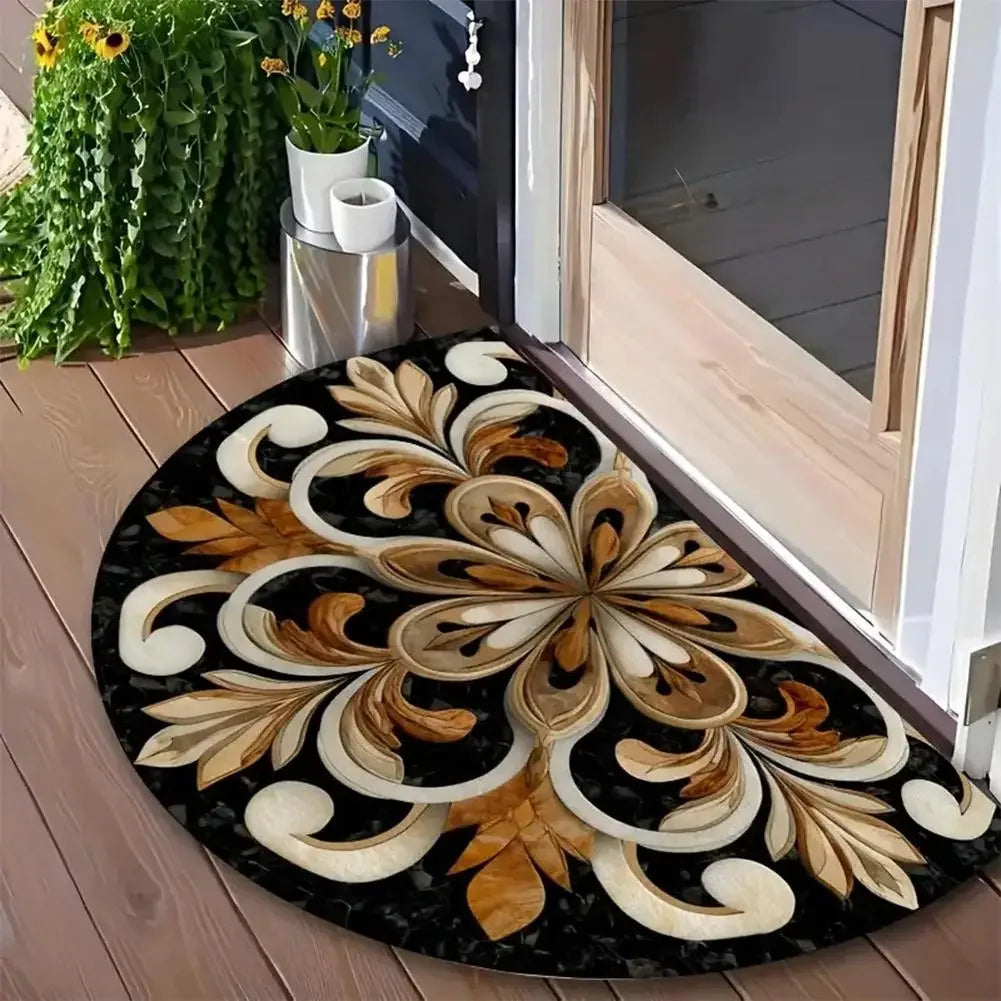 tapis d'entrée multicolore mosaïque antidérapant motif géométrique moderne classique
