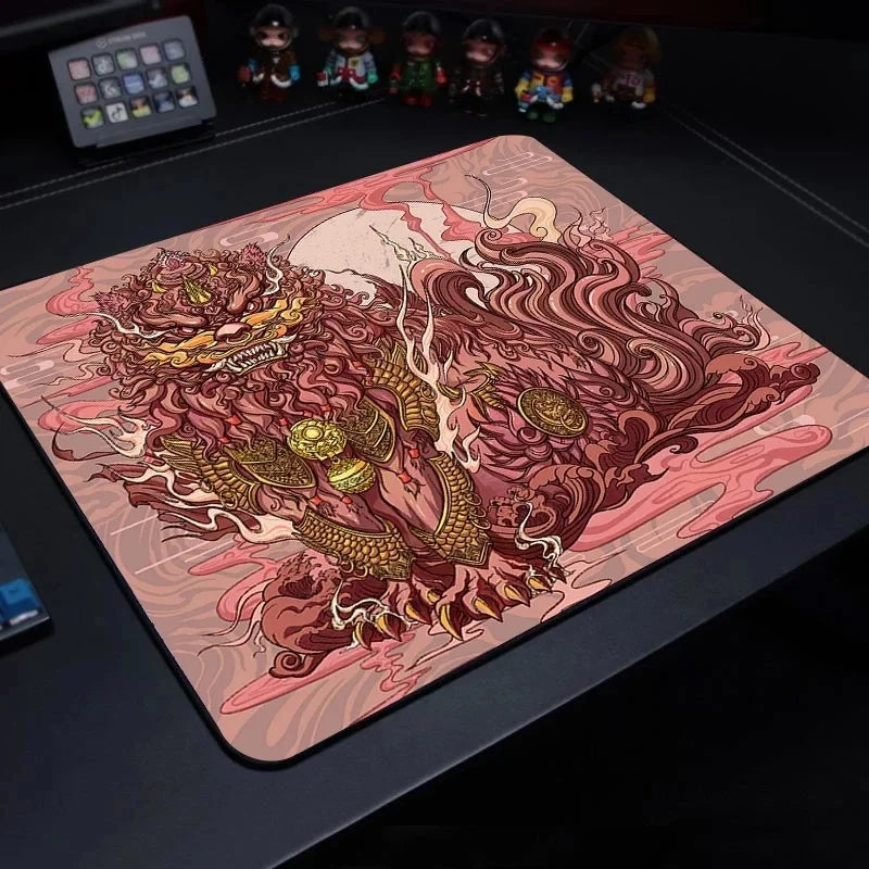 tapis souris jeu violet rose noir motif abstrait texture lisse moderne graphique adhésif