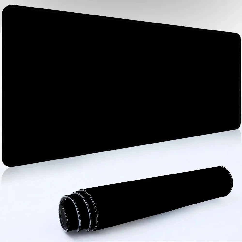 tapis souris noir uni moderne antidérapant caoutchouc adhésif 30x60cm 30x70cm 30x80cm 40x70cm