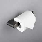 accessoires salle bain moderne noir blanc porte serviettes brosse wc papier toilette savon rangement