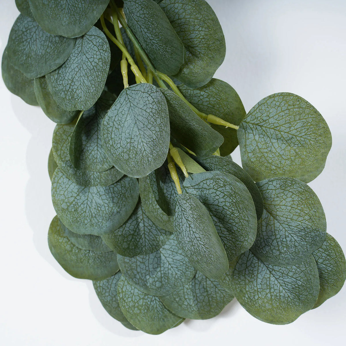 guirlande feuilles artificielles vert clair naturel extérieur accrochable veines rondes opaques