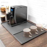 tapis protection machine gris rides horizontales silicone antidérapant moderne drainage absorbant vaisselle cuisine