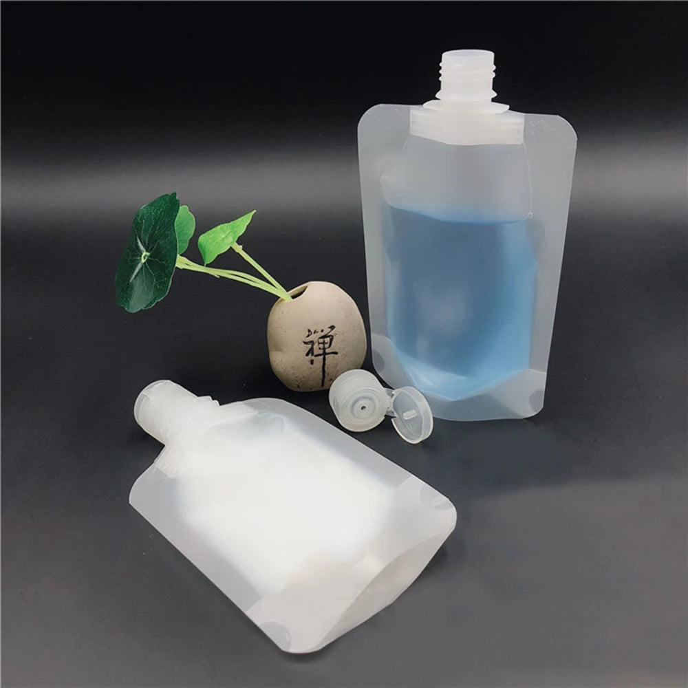 sac dosseret transparent moderne rechargeable étanche pliable 100ml 50ml 30ml cosmétique voyage