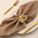 anneaux serviette or argent lune oiseau étoile ornements artisanal élégant ajustable fourchettes couteaux