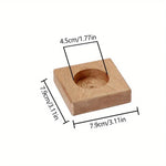 supports bougies chauffe plat bois brun rustique minimaliste décoration maison fête ornement table