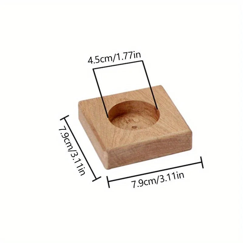 supports bougies chauffe plat bois brun rustique minimaliste décoration maison fête ornement table